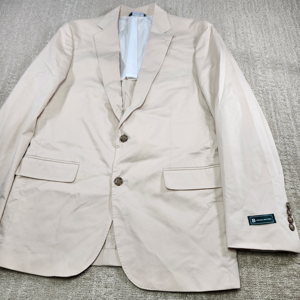 Brooks Brothers B Blazer Men 42 Long Modern Cotton Unstructured Stretch Jacket